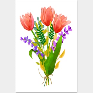 Tulip Bouquet Posters and Art